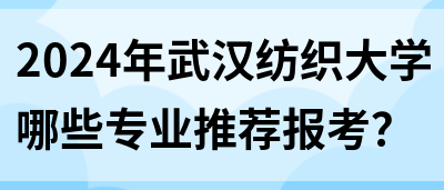 2024年武汉纺织大学哪些专业推荐报考？(图1)