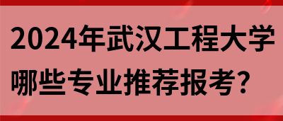 2024年武汉工程大学哪些专业推荐报考？(图1)