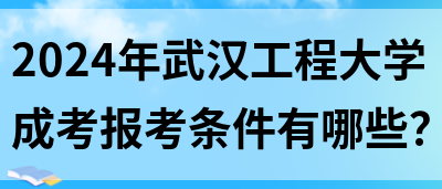 2024年武汉工程大学成考报考条件有哪些？(图1)