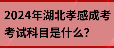 2024年湖北孝感成考考试科目是什么？(图1)
