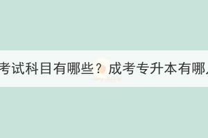 湖北成考专升本考试科目有哪些？成考专升本有哪几种学习方式？