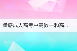 孝感成人高考中高数一和高数二区别在哪？(图1)