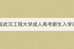 2024级武汉工程大学成人高考新生入学须知(图1)