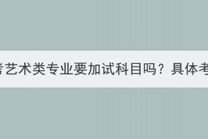 湖北成考艺术类专业要加试科目吗？具体考什么？(图1)