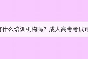 武汉成人高考有什么培训机构吗？成人高考考试可以带手机吗？(图1)