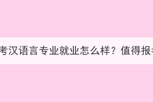 湖北成考汉语言专业就业怎么样？值得报考吗？(图1)