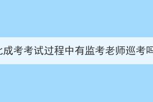 湖北成考考试过程中有监考老师巡考吗？(图1)