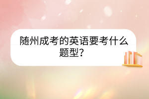 随州成考的英语要考什么题型？(图1)