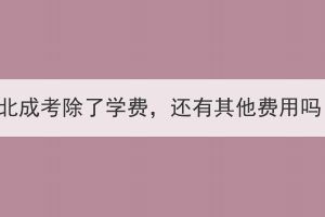 湖北成考除了学费，还有其他费用吗？(图1)