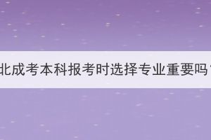 湖北成考本科报考时选择专业重要吗？(图1)