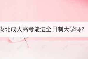 湖北成人高考能进全日制大学吗？(图1)